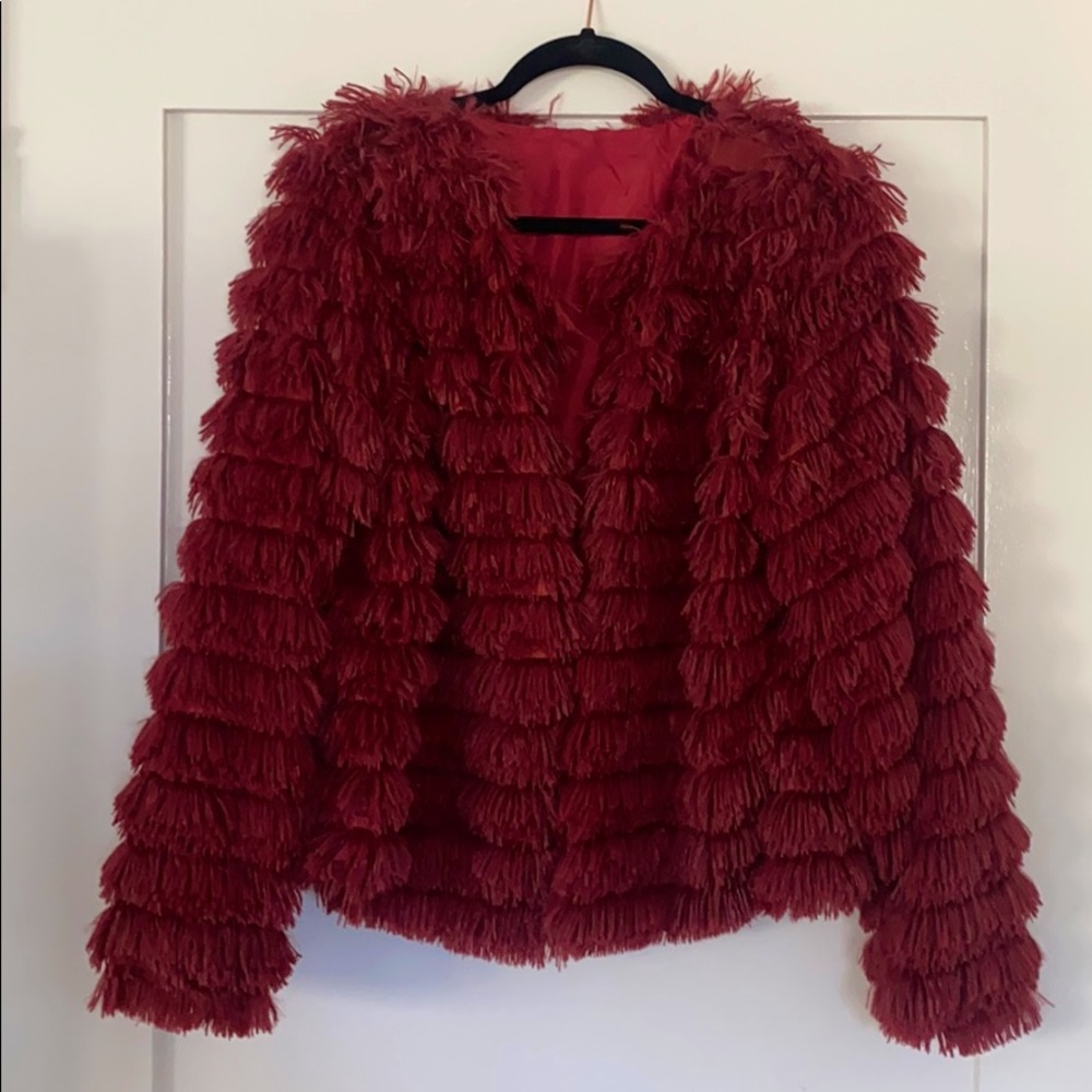 Shaggy Maroon Jacket
